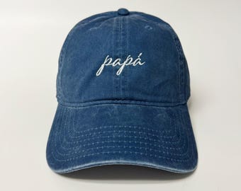 Papá Cap grandpa cap embroidered cap baseball cap dad cap Washed Cotton Cap