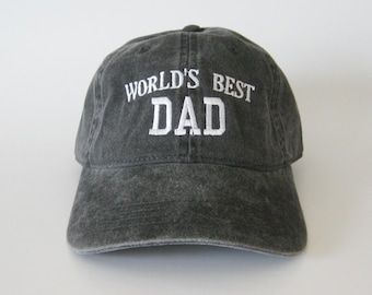 World's Best Dad Mütze Papa Hut Papa Mütze bestickte Mütze Vatertagsgeschenk Papa Baseballmütze