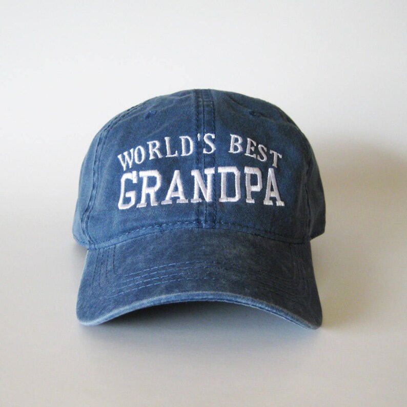 World's Best Grandpa Cap grandpa cap embroidered cap baseball cap dad cap image 2