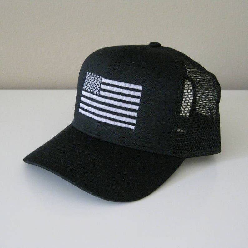 American Flag Embroidered Mesh Cap Dad cap flag cap flag hat image 1