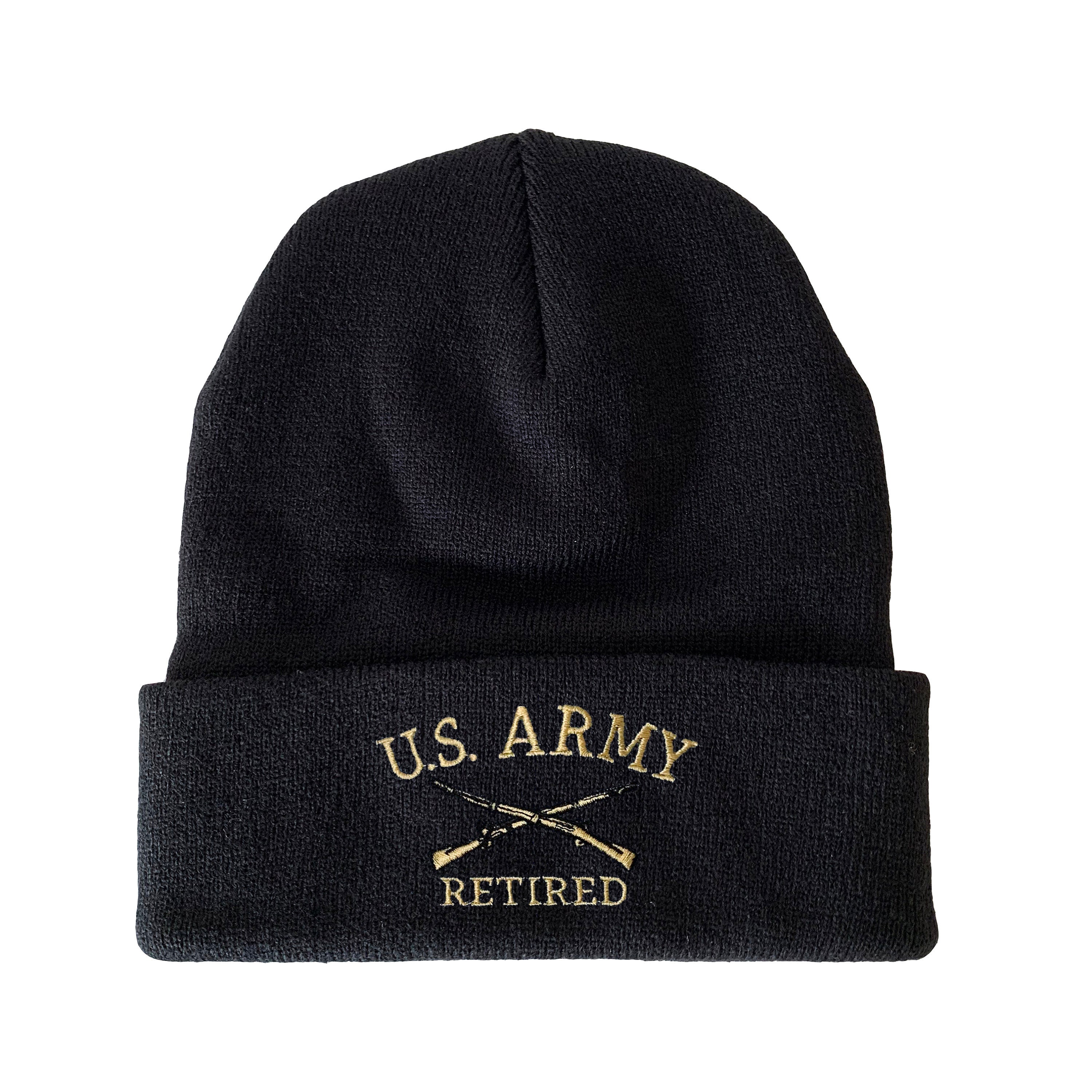 E4hats US Navy Veteran Embroidered Long Beanie - Acrylic Knit Skull Cap For Men & Women - View #12