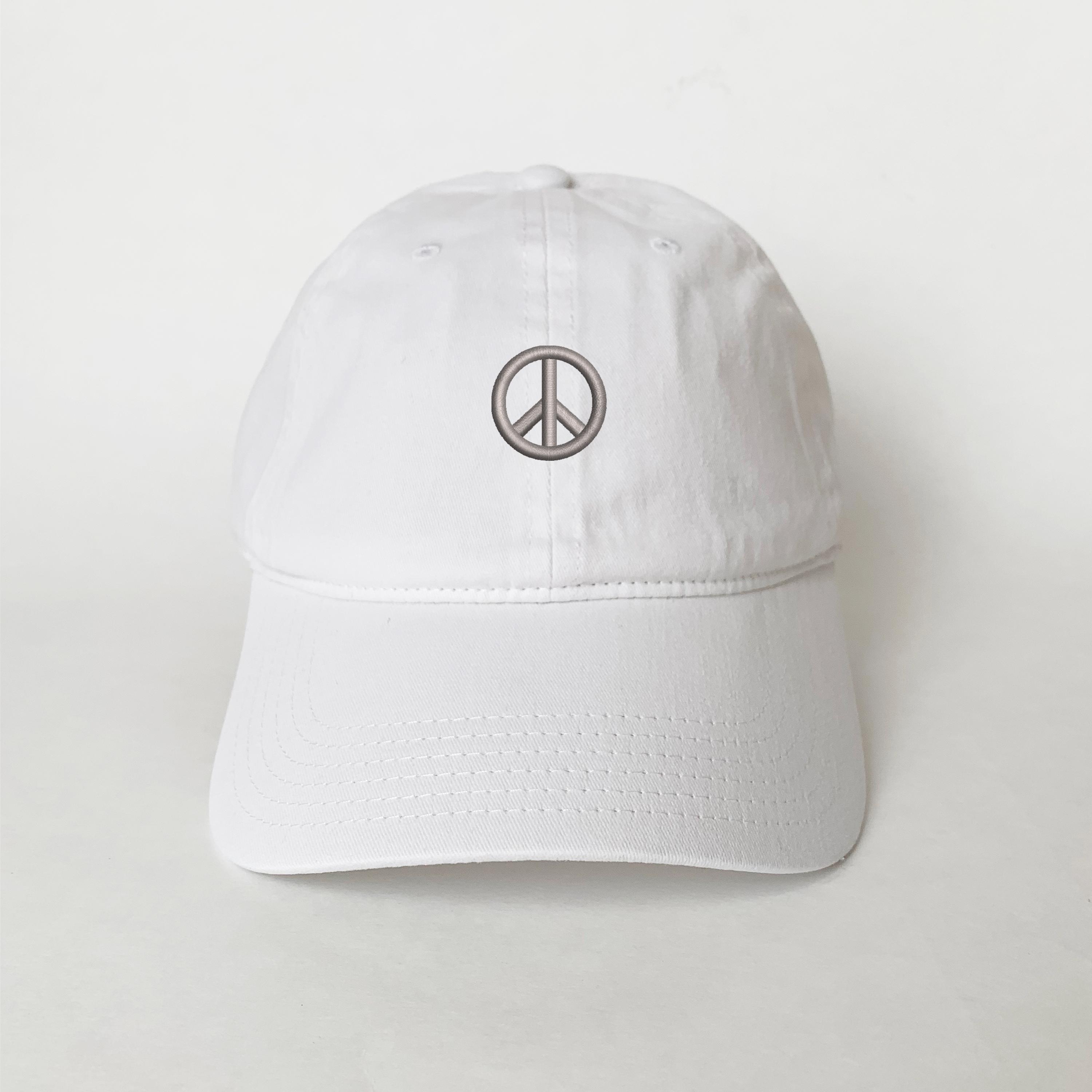 Peace Sign Caps Peace Symbol Embroidered Hat Peace Sign Hat Dad Washed Cotton Cap - Etsy