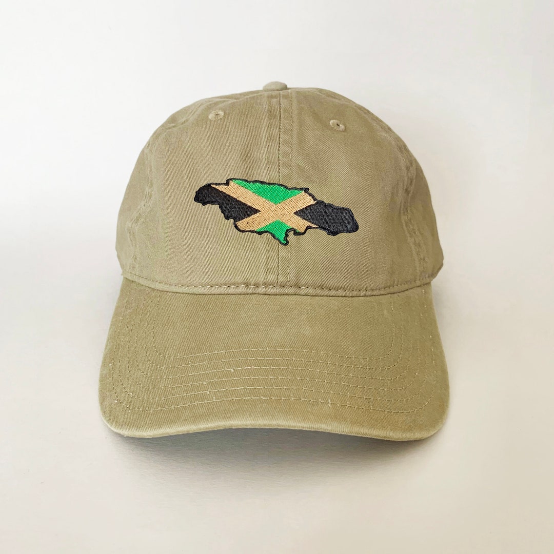 Jamaica Flag Map Cap Hat Baseball Hat Map Cap Embroidered Etsy