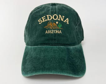 Sedona Arizona Embroidered Cap hat baseball hat camping hat nature hat road trip hat travel hat Washed Cotton Cap