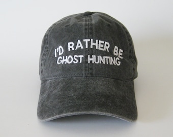 Ich wäre lieber Geisterjagd Mütze Hut Papa Mütze Papa Hut bestickte Mütze trendige Mütze Halloween Mütze