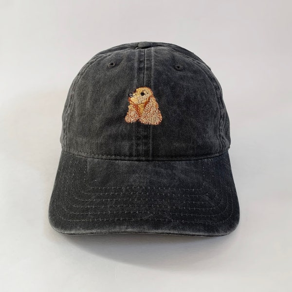 Cocker Spaniel Embroidered hat cap dog cap dog hat dad hat