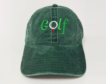 Golf Embroidered Cap Golf Hat Dad Cap Dad Hat Logo Cap - Etsy