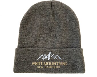 Bonnet d'hiver brodé White Mountains National Forest dans le New Hampshire