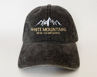 White Mountains National Forest in New Hampshire Embroidered Cap hat baseball hat national park hat nature hat park hat hiking hat camping