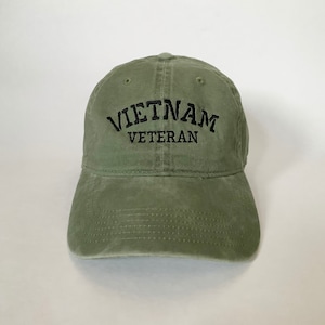 Gorra de béisbol bordada con letras de veterano de Vietnam Gorra de veterano Gorra militar