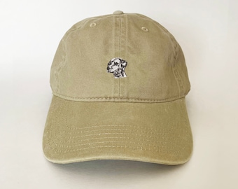 Dalmatian hat Dog cap dog cap dog hat dad hat puppy dad cap Washed Cotton Cap