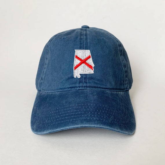 Trendy Apparel Shop Australia Map Outline Embroidered Cotton Dad Hat - Navy, Adjustable, One Size