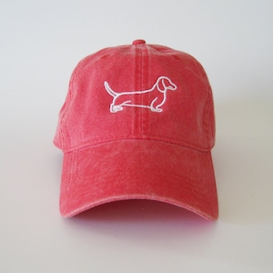 Dachshund Outline Cap dachshund hat dog hat dot puppy hat embroidered cap dog embroidered hat puppy hat