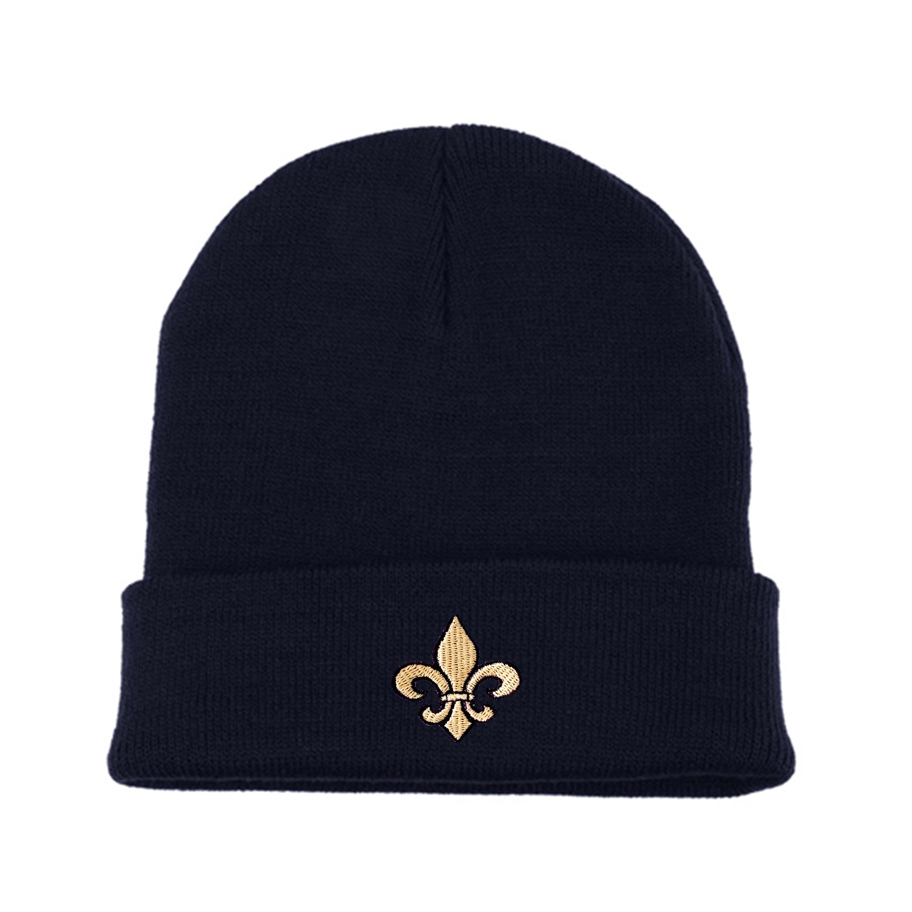 Fleur De Lis Embroidered Beanie Flower Beanie Winter Beanie - Etsy