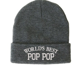 Weltbeste POP POP Beanie Beanie Papa Wintermütze