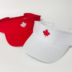 Canada Maple Leaf Embroidered Visor Cotton Visor