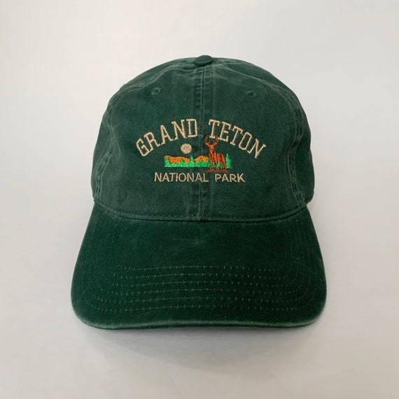 Grand Teton National Park Embroidered Cap hat baseball hat camping hat nature hat mountain hat Washed Cotton Cap