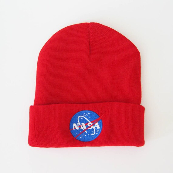 Nasa Logo Embroidered Beanie Hat - Etsy 
