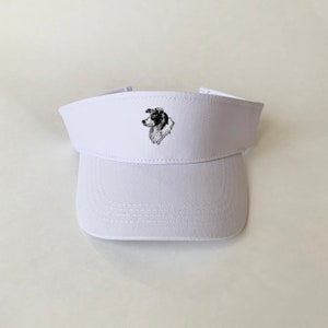 Border Collie Embroidered Visor dog Visor Embroidered Cotton Visor