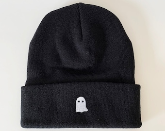Ghost Halloween Embroidered Beanie Halloween Winter Hat