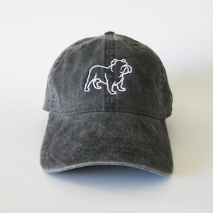 Bulldog Outline Embroidered Hat Doglover Cap Dog Baseball Cap Bulldog Cap