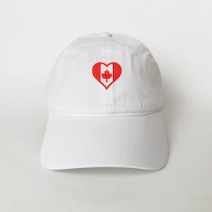 Heart Canada Flag Embroidered Cap baseball cap