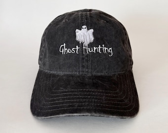 Ghost Hunting pet hoed vader pet vader hoed geborduurde hoed Ghost pet Halloween pet gewassen katoenen pet