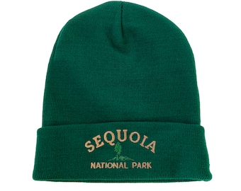 Sequoia National Park Embroidered Beanie Winter Hat