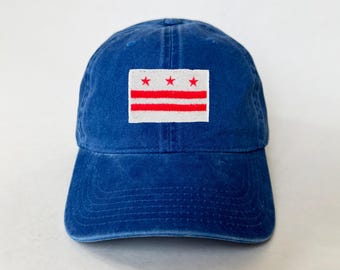 Gorra bordada con la bandera de Washington, D.C. Gorra de béisbol de Illinois, regalo para el Día del Padre, gorra de algodón lavado