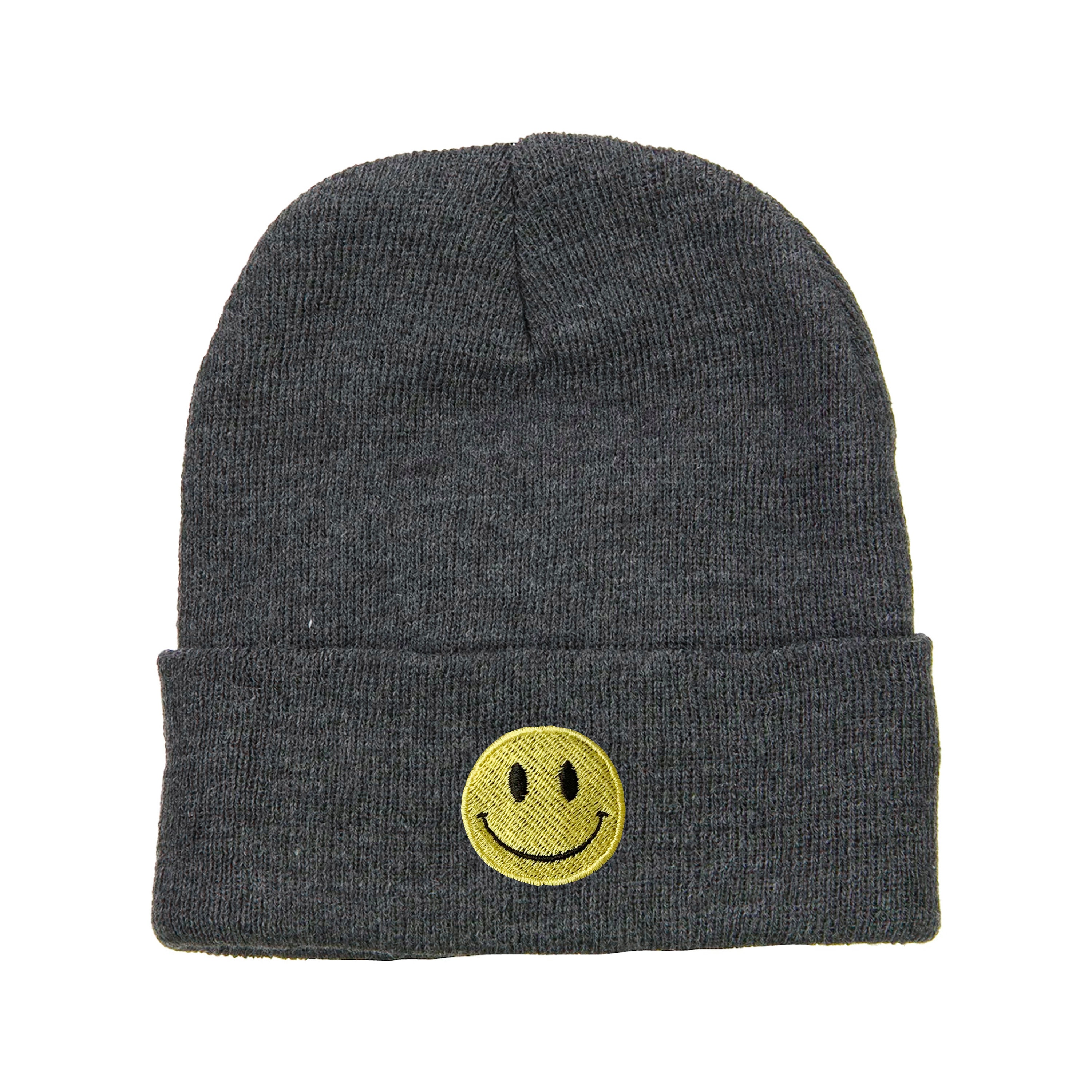 Smiley Face Circle Embroidered Beanie Smile Beanie Winter  display picture 1