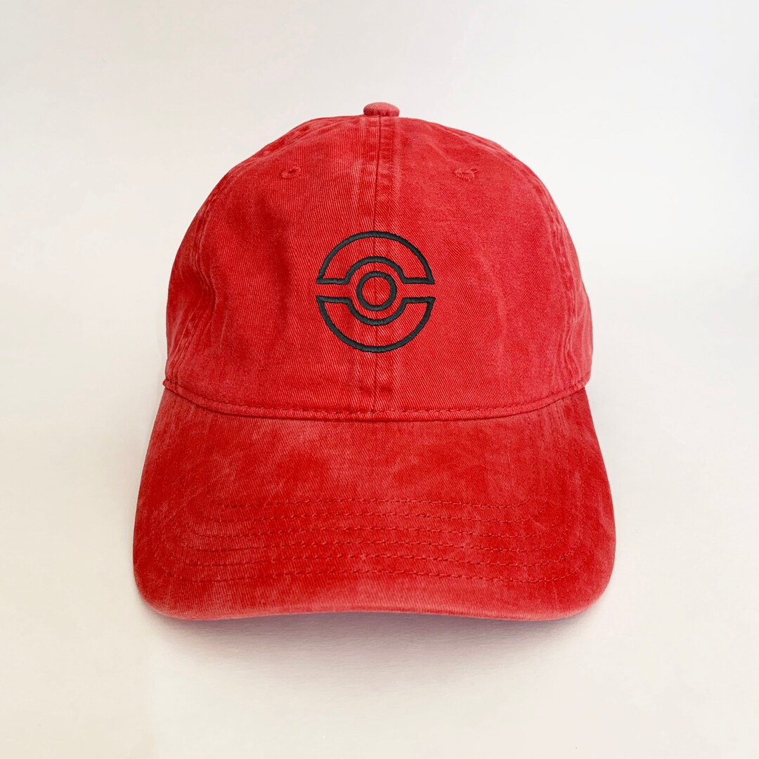 Pokeball Outline Design Cap Dad Cap Costumes Embroidered Hat - Etsy