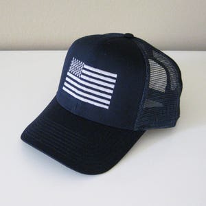 American Flag Embroidered Mesh Cap Dad cap flag cap flag hat 画像 10