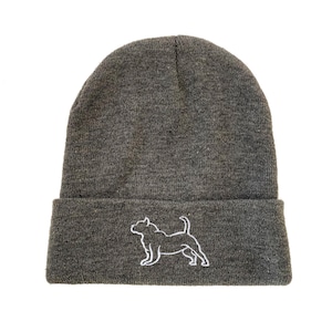 American Bully Outline Embroidered Beanie Dog Beanie Winter Beanie