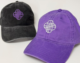 Gorra bordada con el logo de K-pop Huntrix, estilo cazadora de demonios, ideal para disfraces de Halloween. Gorra bordada de algodón lavado.