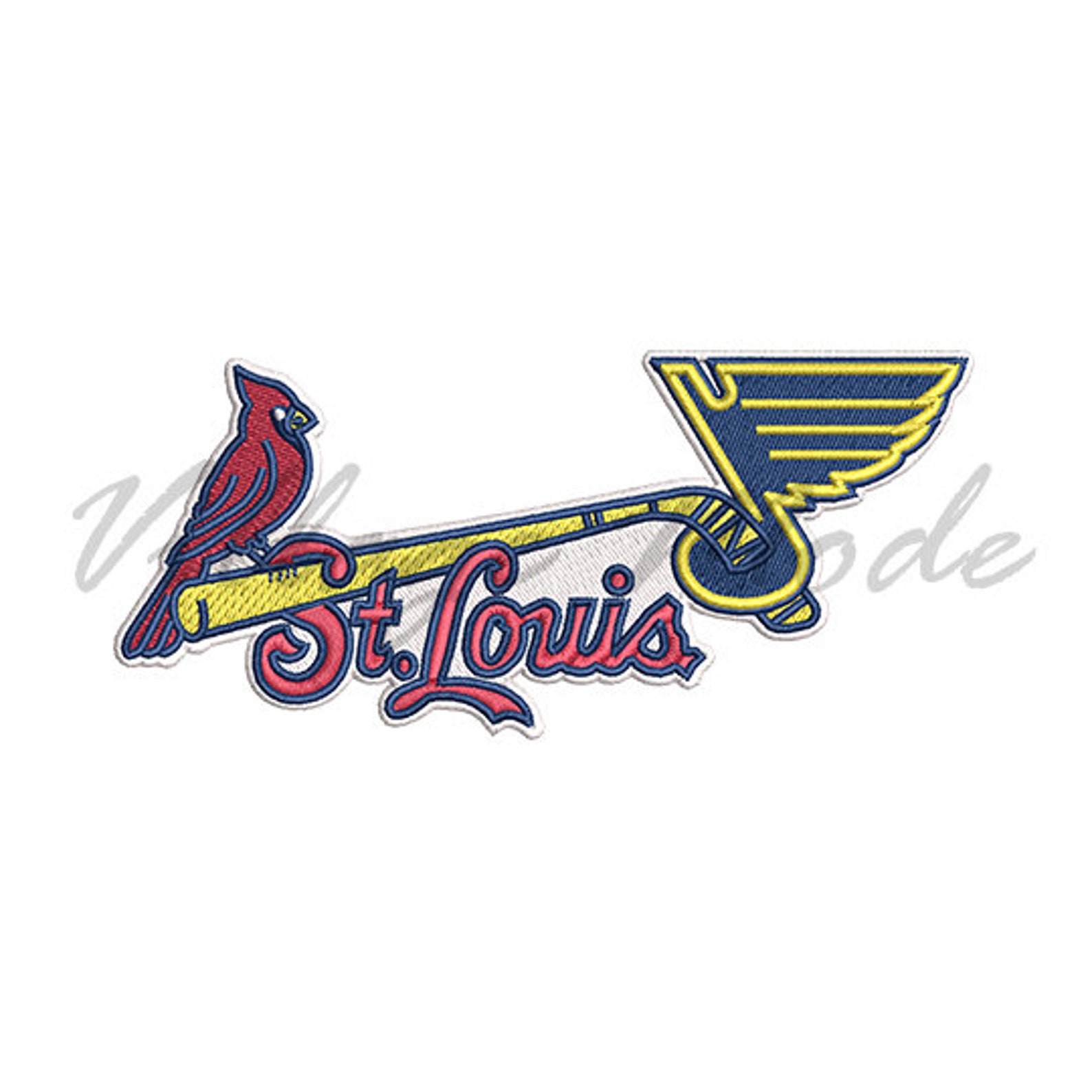 St. Louis Cardinals/Blues Logo Machine Embroidery Design Etsy