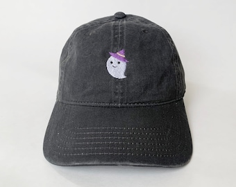 Spook met heksenhoed Halloween-pet Spookpet Dad Cap Halloween-kostuums Geborduurde hoed Gewassen katoenen muts
