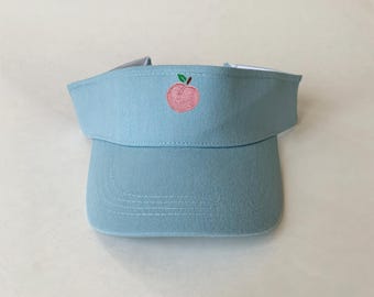 Peach Embroidered Visor Cotton Visor