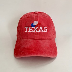 Texas Cap TX hat baseball hat cap embroidered ball cap state hat Washed Cotton Cap