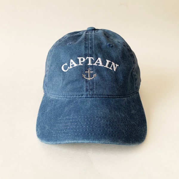 Captain Anchor Embroidered Cap captain hat dad cap dad hat captain logo cap