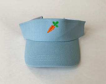 Carrot Embroidered Visor Cotton Visor