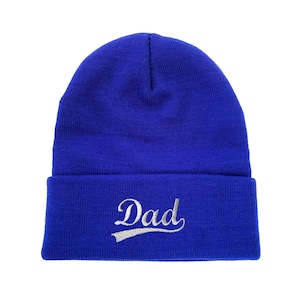 Silver Dad Embroidered Beanie Winter Hat