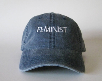 Feminist Embroidered Cap men cap feminist logo cap baseball cap feminism dad cap girl power Washed Cotton Cap