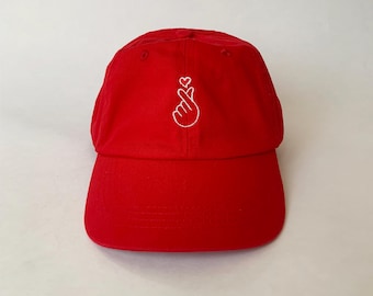 Kids Sizes Finger Heart Youth Cap Kids Cap Embroidered Hat