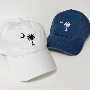 South Carolina Flag Symbol Cap hat baseball hat states cap embroidered ballcap Washed Cotton Cap