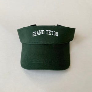 Grand Teton Letters Bestickter Schirm National Park Visor Besticktes Baumwoll Visor