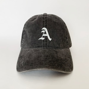Gorra lavada con bordado de iniciales en inglés antiguo, gorra de algodón, gorra de papá, gorra de papá