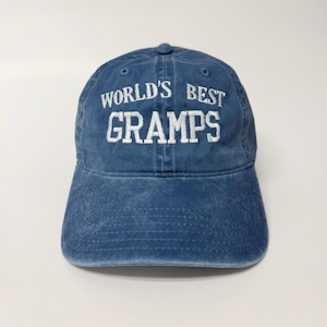 World&#39;s Best Gramps grandpa cap embroidered cap baseball cap dad cap Father&#39;s Day gift