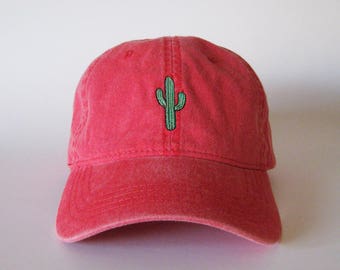 Gorra Cactus, gorra bordada, gorra Cactus, gorra de papá, gorra de papá, gorra de algodón lavado