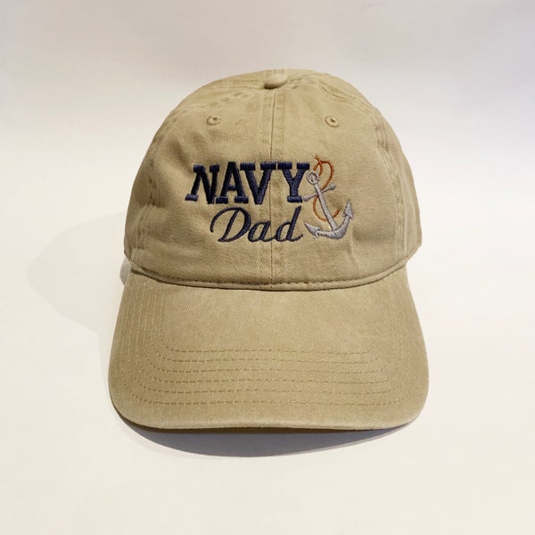 Navy Dad Embroidered Cap Dad Cap army dad baseball cap father's day gift