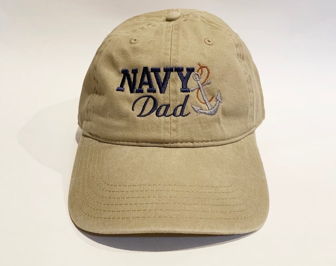 Navy Dad Embroidered Cap Dad Cap army dad baseball cap father's day gift